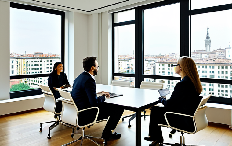 주택관리사 자격증과 부동산 시장 연계성 - Modern Condominium Meeting**

"A brightly lit, modern condominium meeting room in Milan. Eight diver...