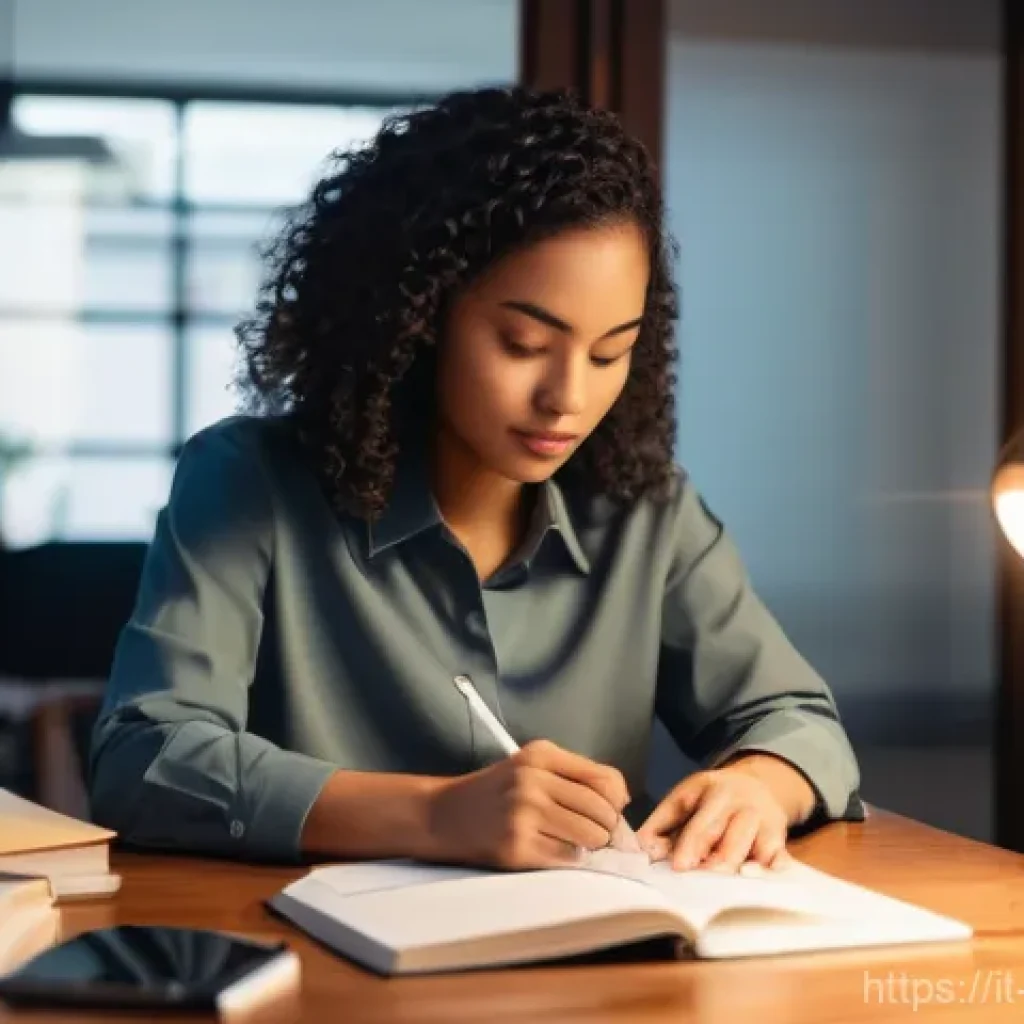 주택관리사 모의고사 활용법 - **Prompt:** A young adult, of diverse ethnicity and gender, is depicted in a cozy, well-lit home off...