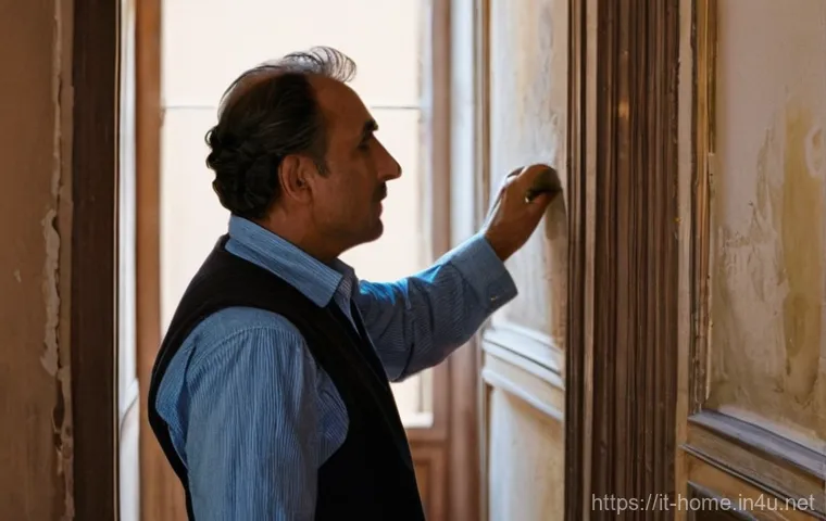 주택관리사와 관련된 현장 교육 - **Prompt:** A focused, mid-shot photograph of a skilled Italian condominium administrator, a man in ...